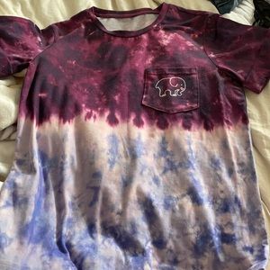 Ivory Ella tie dyed cuffed sleeve t shirt